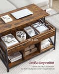 Miniatyrbillede 4 af 9: Rootz Justerbar sofabord - Brun -sort - Højde -justerbar bord - Træspanel - 50 x 100 cm x 46,5-62 cm