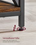 Miniatyrbillede 9 af 9: Rootz Justerbar sofabord - Brun -sort - Højde -justerbar bord - Træspanel - 50 x 100 cm x 46,5-62 cm
