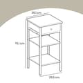 Miniatyrbild 6 av 6: Rootz sängbord - sidobord - låda med öppna fack - rymdbesparande design - 35,1 cm x 35,1 cm x 70,1 cm
