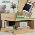 Miniatyrbillede 3 af 5: Rootz Bedside Bord med skuffe - sidebord - natbord - Rumbesparende opbevaring - 28,1 x 39,1 x 41,1 cm