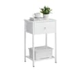 Miniatyrbillede 1 af 5: Rootz Bedside Table - Side Bord - Natbord - Med hylde og stofskuffe - Rumbesparende design - 28,1 cm x 38,1 cm x 61,1 cm