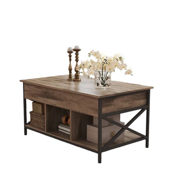 Rootz soffbord - Höjdjusterbar bord - Träflipplatta - Stål - Camel Brown Black - 60 x 100 x (48-62) cm
