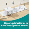 Miniatyrbillede 4 af 5: Rootz Moderne natbord - natbord - Træspanel - 3 skuffer - Rumbesparende - 35 cm x 40 cm x 59 cm