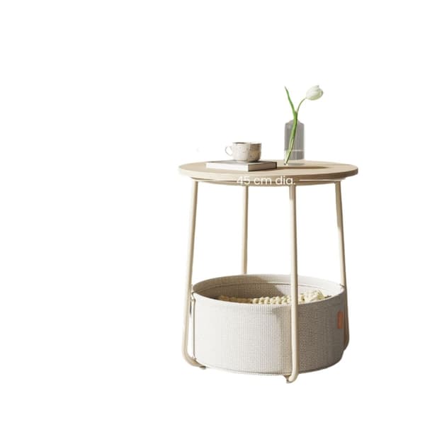 Rootz Round Side Bord - Lille sofabord - Kompakt bord - Stilfuldt design - 45 cm x 50 cm