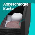 Miniatyrbillede 5 af 5: Rootz Side Tabel 3 -skuffer - natbord - Bedstabel - Moderne design - Ebony Black - 35 cm x 40 cm x 59 cm