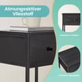 Miniatyrbild 3 av 5: ROTZ SIDA TABLE - Bedside Table - Nightstand With Shelf & Fabric Drawer - Space Saving Design - 28,1 x 38,1 x 61,1 cm