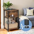 Miniatyrbild 3 av 6: ROTZ LITT SIDABORD - Bedside Table - Mal Nightstand - Inkluderar Socket Strip - 30cm x 34 cm x 58 cm