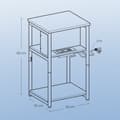 Miniatyrbild 6 av 6: ROTZ LITT SIDABORD - Bedside Table - Mal Nightstand - Inkluderar Socket Strip - 30cm x 34 cm x 58 cm