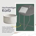 Miniatyrbillede 5 af 5: Rootz Lille rund sofabord - sidebord - Træspanel - Bærbar design - 45 cm x 50 cm