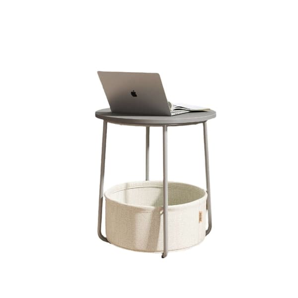 Rootz Lille rund sofabord - sidebord - Træspanel - Bærbar design - 45 cm x 50 cm