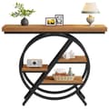 Miniatyrbild 7 av 7: Tribesigns Konsolbord, 4 våningar med Geometrisk Metallram, 100 x 30 x 81 cm, Hallbord, Sidobord, Soffbord