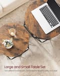 Miniatyrbild 7 av 7: Runda soffbord, set med 2 sidobord, st