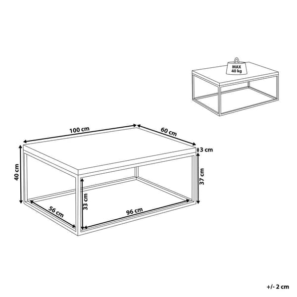 Soffbord ljust trä PROVO II Lumarko!