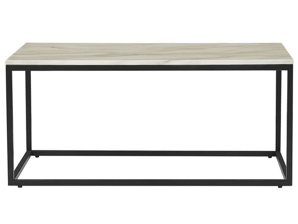 Sofabord marmorlook beige og sort DELANO Lumarko!