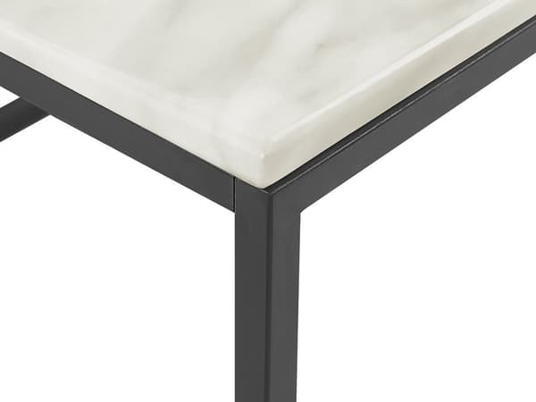 Sofabord marmorlook beige og sort DELANO Lumarko!