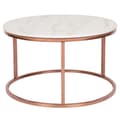 Miniatyrbillede 1 af 6: Sofabord med beige/kobber marmorlook CORAL Lumarko!