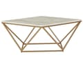 Miniatyrbild 3 av 6: Soffbord marmoreffekt beige och guld MALIBU Lumarko!