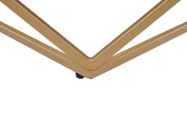 Soffbord marmoreffekt beige och guld MALIBU Lumarko!