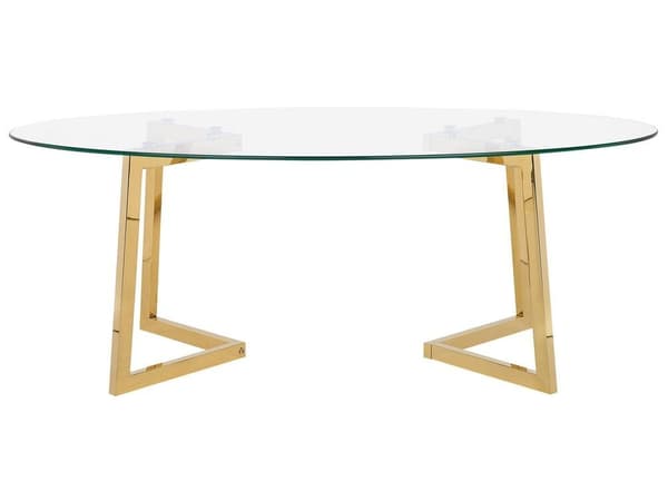 Sofabord glas guld FRESNO Lumarko!