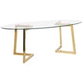 Miniatyrbillede 1 af 7: Sofabord glas guld FRESNO Lumarko!