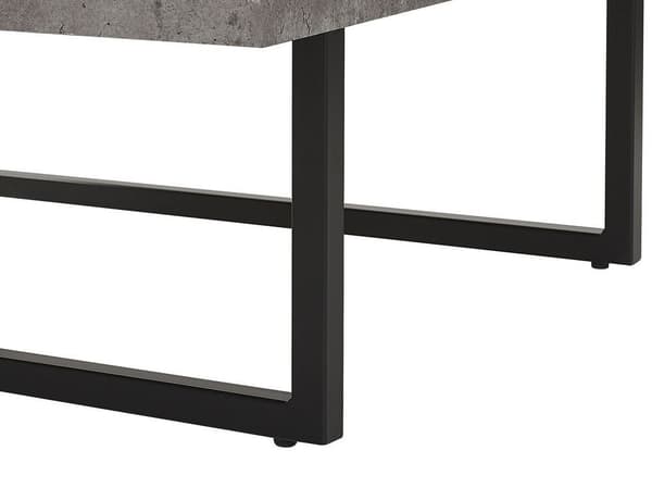 Sofabord i imiteret beton med sort DELUZ Lumarko!