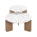 Miniatyrbild 3 av 4: Modulär modern soffbord, soffbord, set med soffbord för vardagsrum, soffa och balkong, set med 2 soffbord