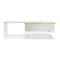 Miniatyrbillede 4 af 11: Sofabord 100 cm med LED-belysning og glasplade – Hvid højglans, moderne design til stuen