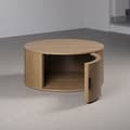 Miniatyrbillede 3 af 6: Soffbord - Runt - MDF - Ek - Essential - Diameter 80 cm Höjd 36 cm - RONIN