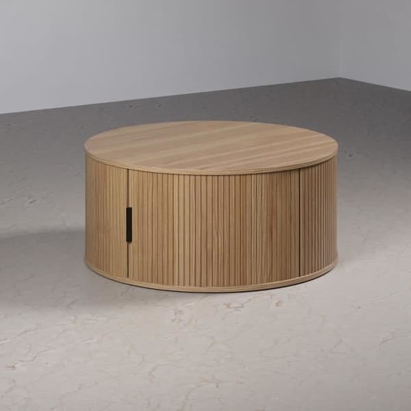 Soffbord - Runt - MDF - Ek - Essential - Diameter 80 cm Höjd 36 cm - RONIN