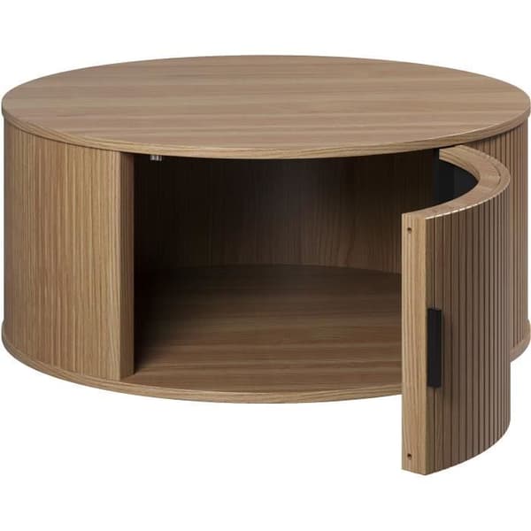 Soffbord - Runt - MDF - Ek - Essential - Diameter 80 cm Höjd 36 cm - RONIN