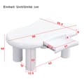 Miniatyrbild 5 av 11: Vit Couchtisch i Cloud-Form - MDF med 16-färgad LED-belysning & Förvaring