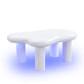Miniatyrbild 7 av 11: Vit Couchtisch i Cloud-Form - MDF med 16-färgad LED-belysning & Förvaring