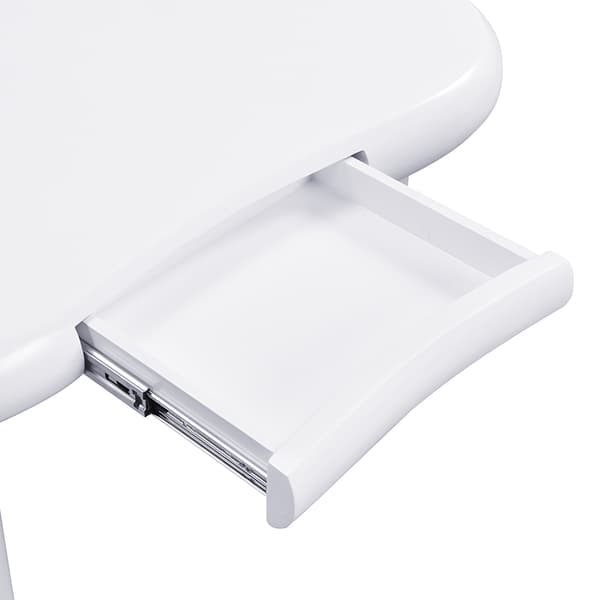 Vit Couchtisch i Cloud-Form - MDF med 16-färgad LED-belysning & Förvaring