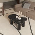 Miniatyrbillede 3 af 11: Sort Couchtisch i Cloud-Form - MDF med 16-farvet LED-belysning og opbevaring