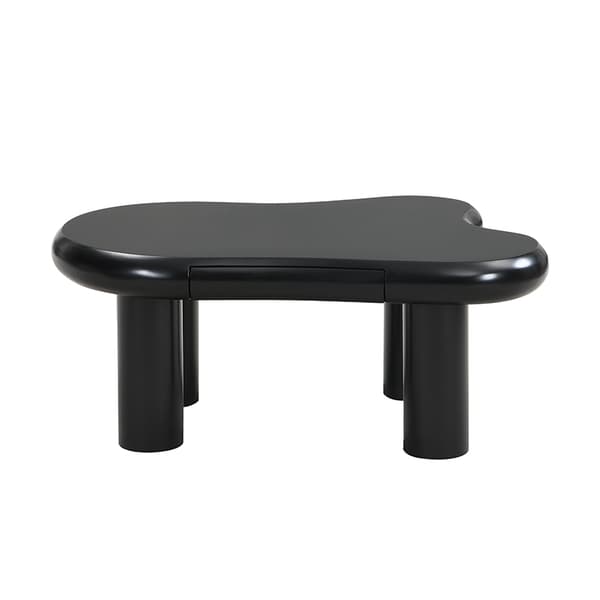 Sort Couchtisch i Cloud-Form - MDF med 16-farvet LED-belysning og opbevaring