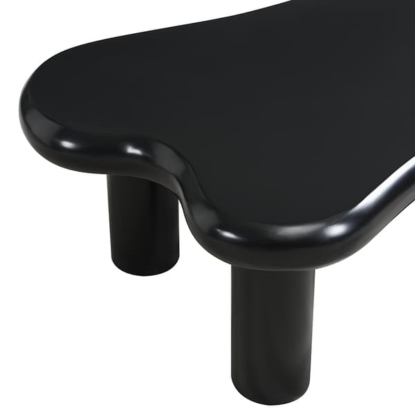 Sort Couchtisch i Cloud-Form - MDF med 16-farvet LED-belysning og opbevaring