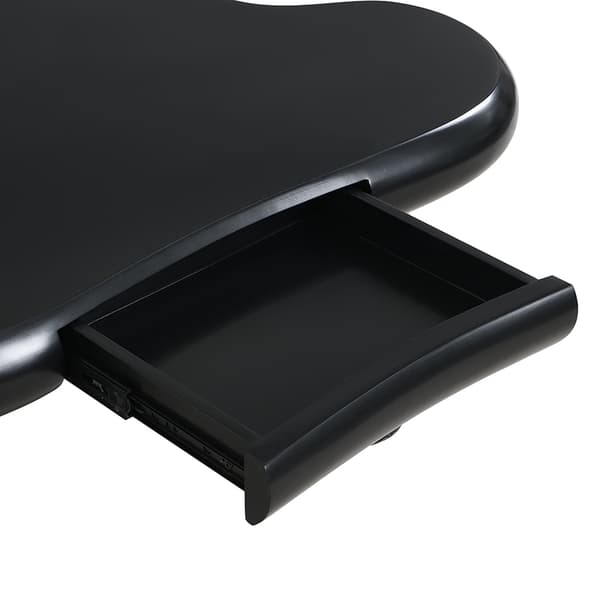 Sort Couchtisch i Cloud-Form - MDF med 16-farvet LED-belysning og opbevaring