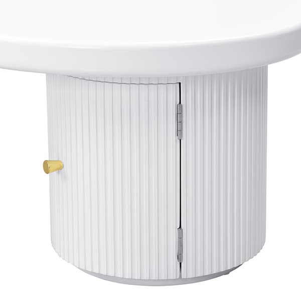 Asymmetrisk Couchtisch - Stilfuld og robust, til stuer og kontorer, med opbevaring