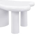 Miniatyrbillede 11 af 11: Moderne hvidt sofabord med uregelmæssig form – 2 skuffer, pladsbesparende, stilfuldt, stabilt – perfekt til stue og multibrug