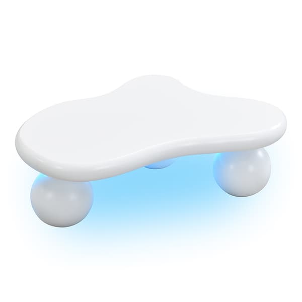White Cloud sofabord med LED-belysning – 16 farver, stilfuldt til stuer og børneværelser