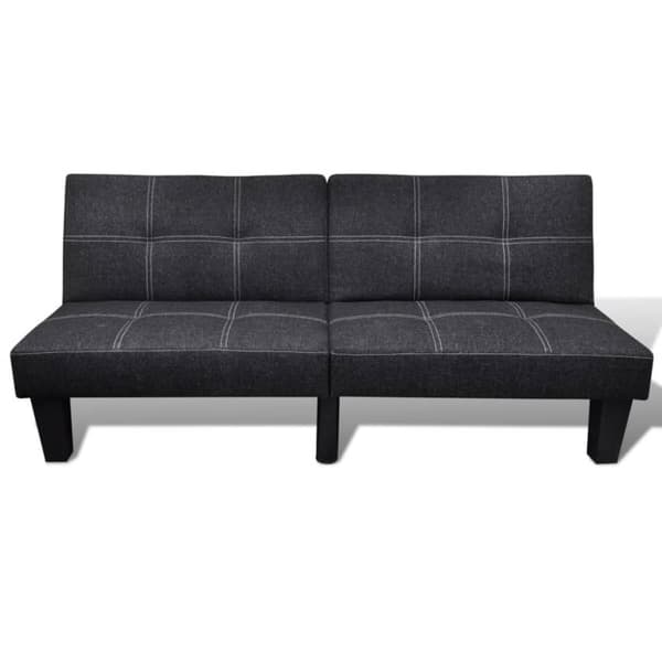 vidaXL Sovesofa stoff justerbar svart