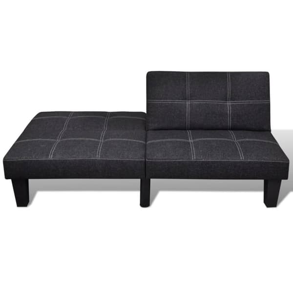 vidaXL Sovesofa stoff justerbar svart