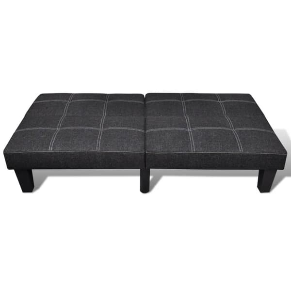 vidaXL Sovesofa stoff justerbar svart