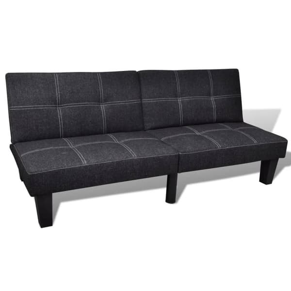 vidaXL Sovesofa stoff justerbar svart