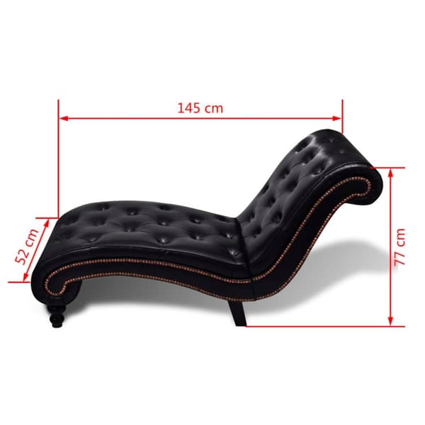 vidaXL Schäslong brun konstläder