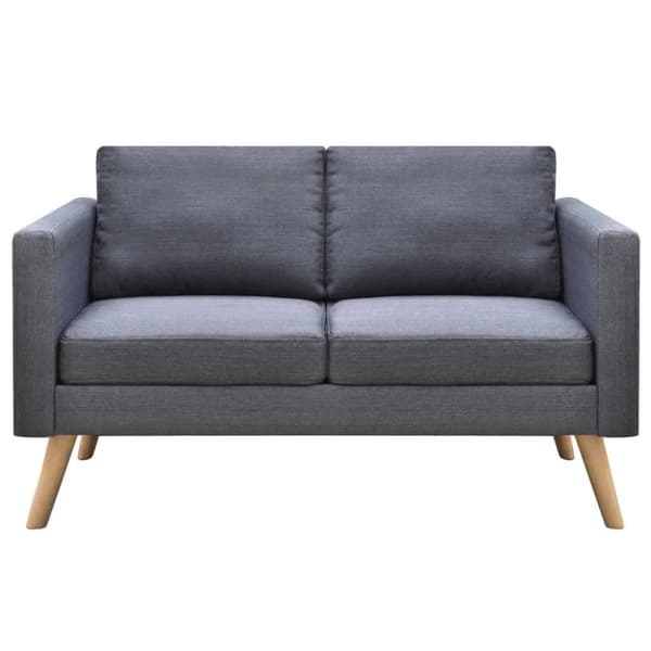 vidaXL Soffa 2-sits tyg mörkgrå