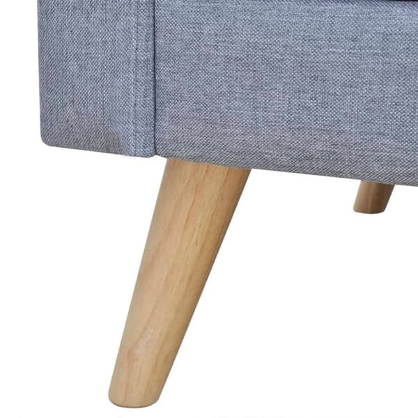 vidaXL Soffa 2-sits tyg ljusgrå