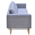Miniatyrbild 3 av 5: vidaXL Soffa 3-sits i tyg ljusgrå