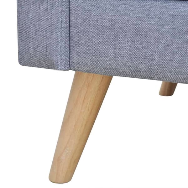 vidaXL Soffa 3-sits i tyg ljusgrå
