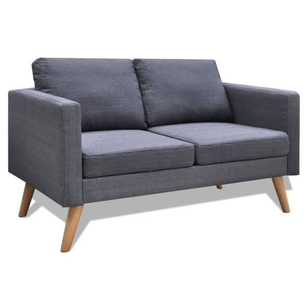 vidaXL sofasæt 2-pers. og 3-pers. sofa stof mørkegrå